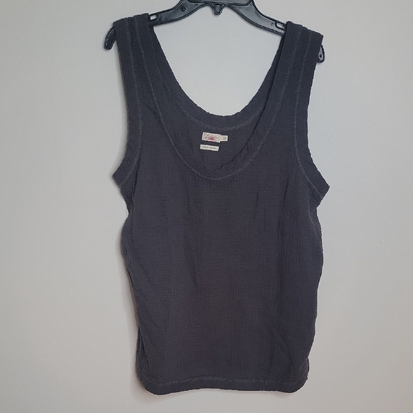 Faherty Tops - Faherty Charcoal Muslin 100% Cotton  Tank Top Sz Small